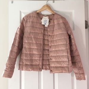 Sold_Uniqlo pink ultra light down jacket S